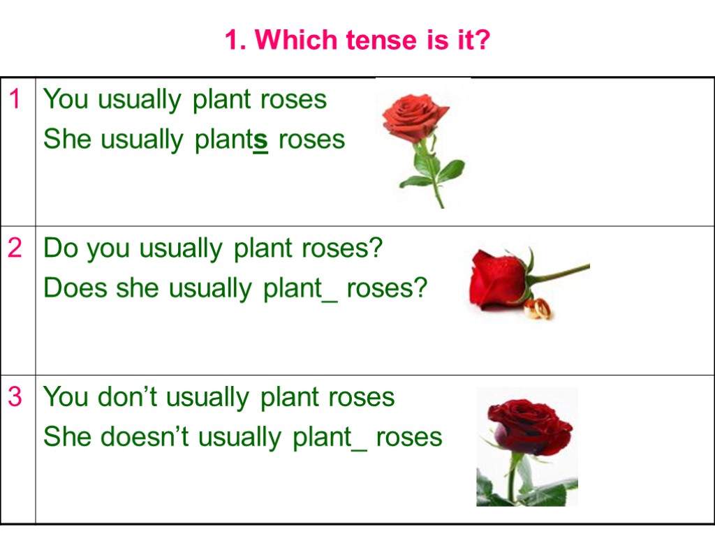 1. Which tense is it?